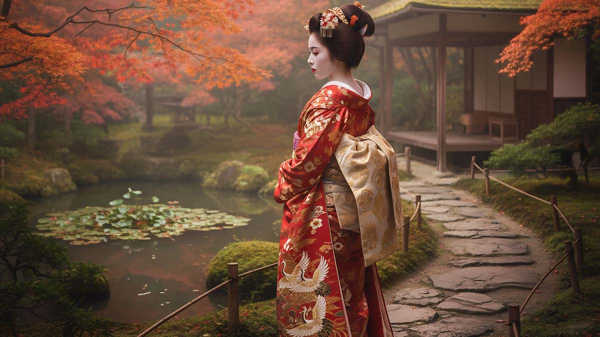 Le kimono des geishas, symbole d’élégance et d’art japonais