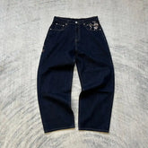 Pantalon Baggy Japonais Brodé Sakura