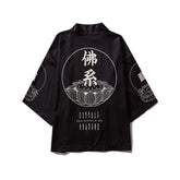 Haori | calligraphie bouddhiste Noir