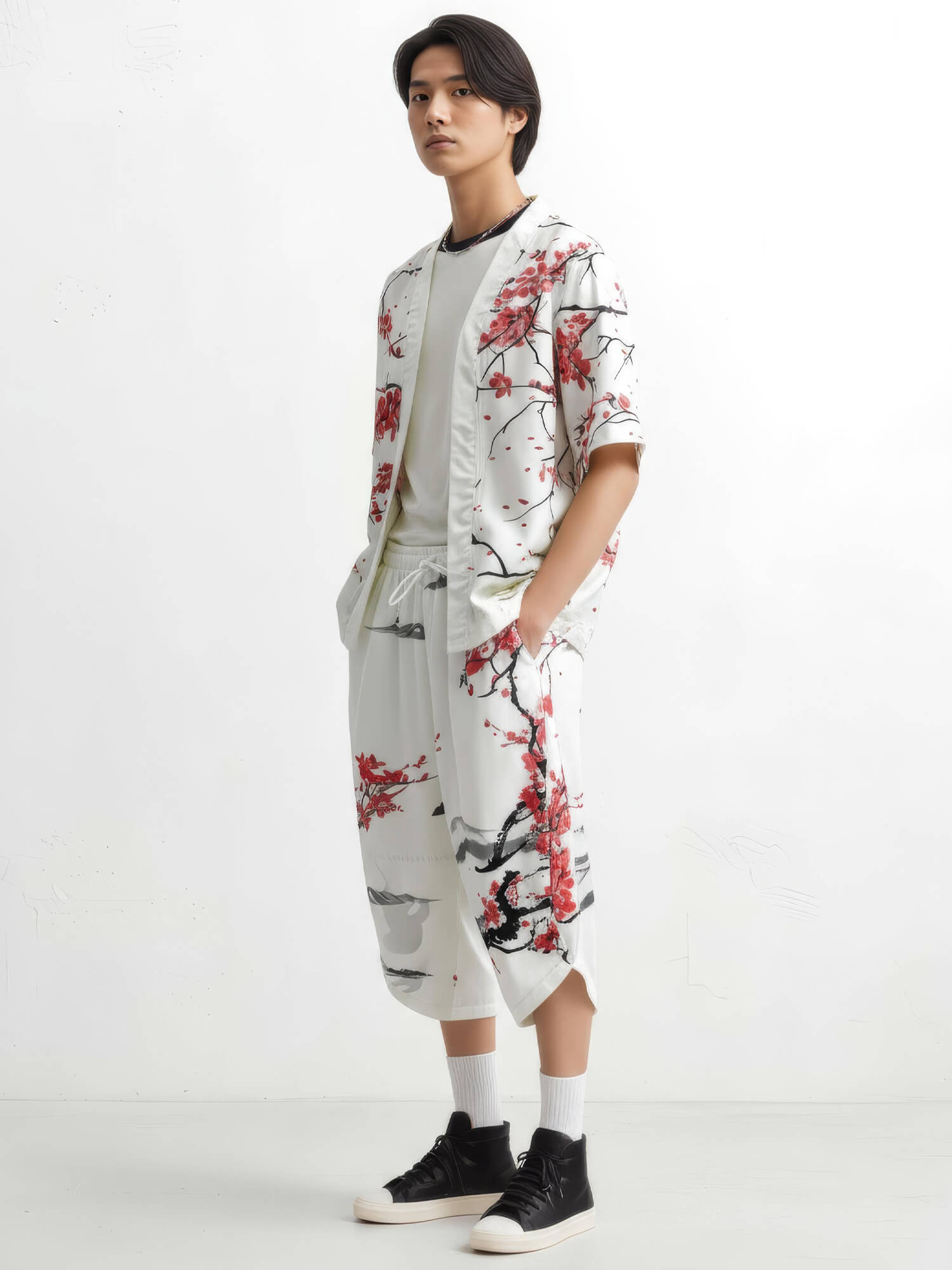 Pantalon Japonais Homme Fleurs Sérénité