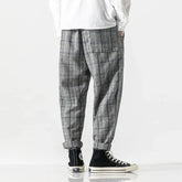 pantalon sarouel japonais à carreaux