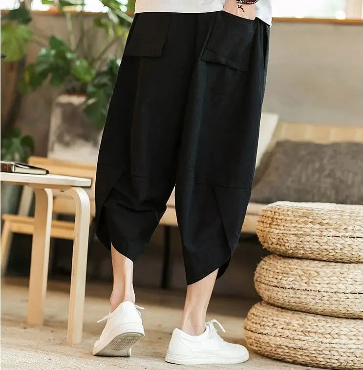 pantalon casual homme inspiration japonaise