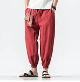 pantalon large japonais en coton