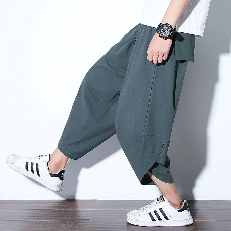 pantalon court homme style japonais