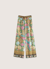 Ensemble De Pantalon Kimono Avec Motif De Paon Fleuri