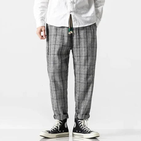 Pantalon Sarouel Japonais Ă Carreaux | Yoshiro