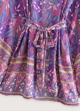 vêtement de plage kimono court fuchsia