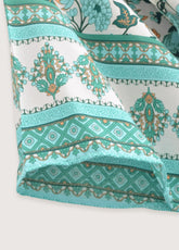 kimono élégant bleu calanque