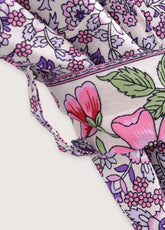 kimono élégant floral lilas