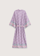kimono long floral lilas