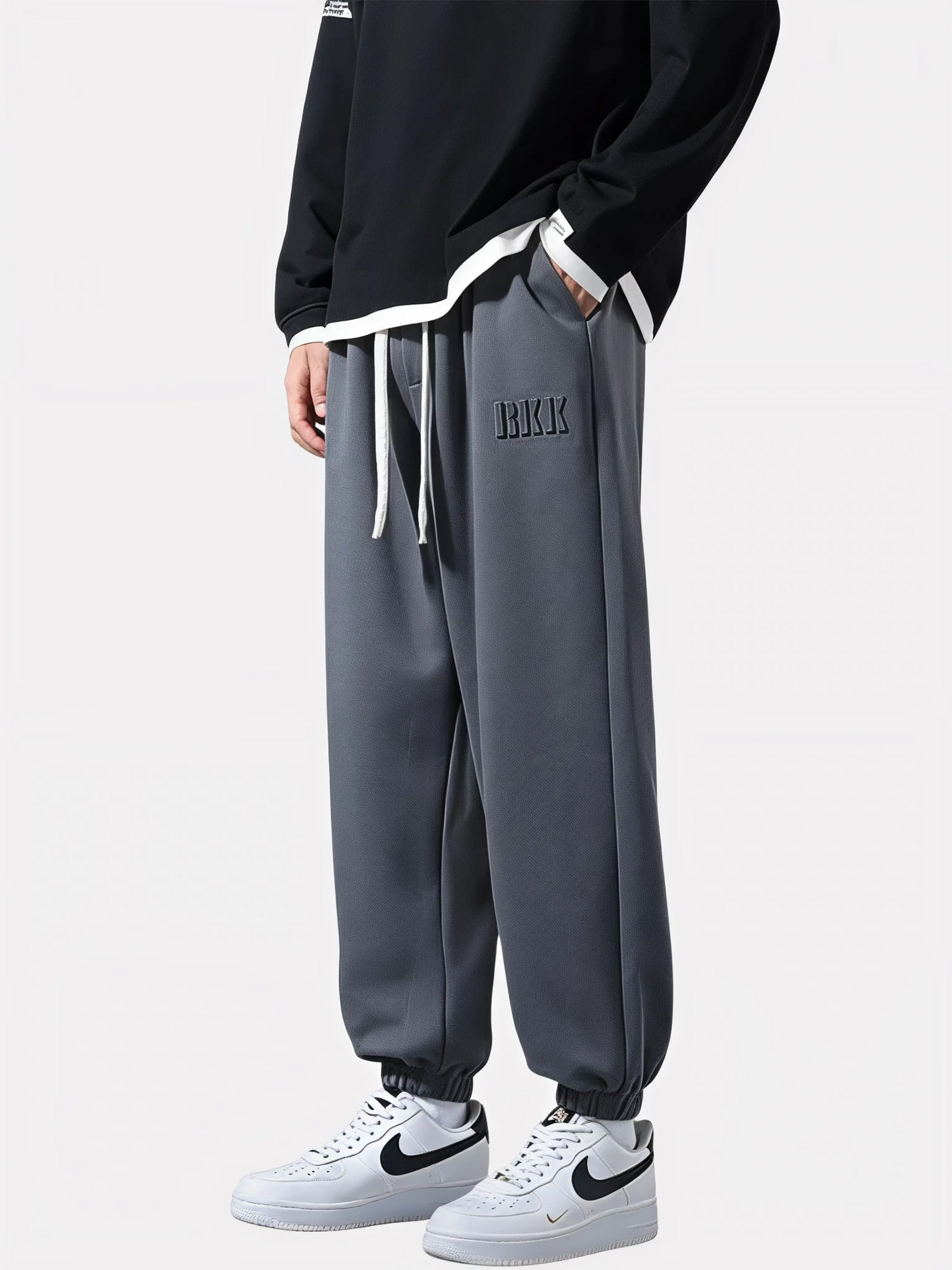 Pantalon Japonais Homme Akira gris foncé, allure urbaine et minimaliste