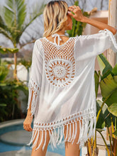 couverture de plage en crochet stylée blanche