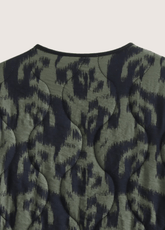 kimono vert olive avec motif ikat