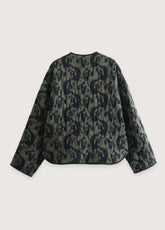 veste kimono vert olive ikat français