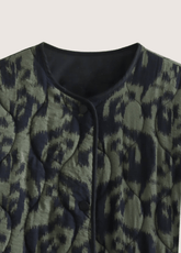 veste kimono en ikat vert olive