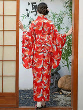kimono léger en tissu avec tsuru