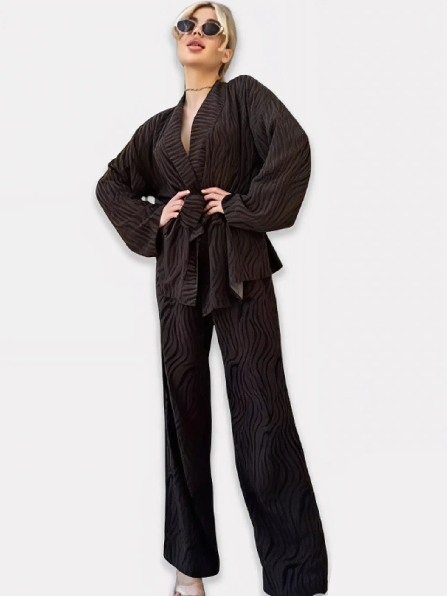 Ensemble Kimono Femme Élégance Zébrée
