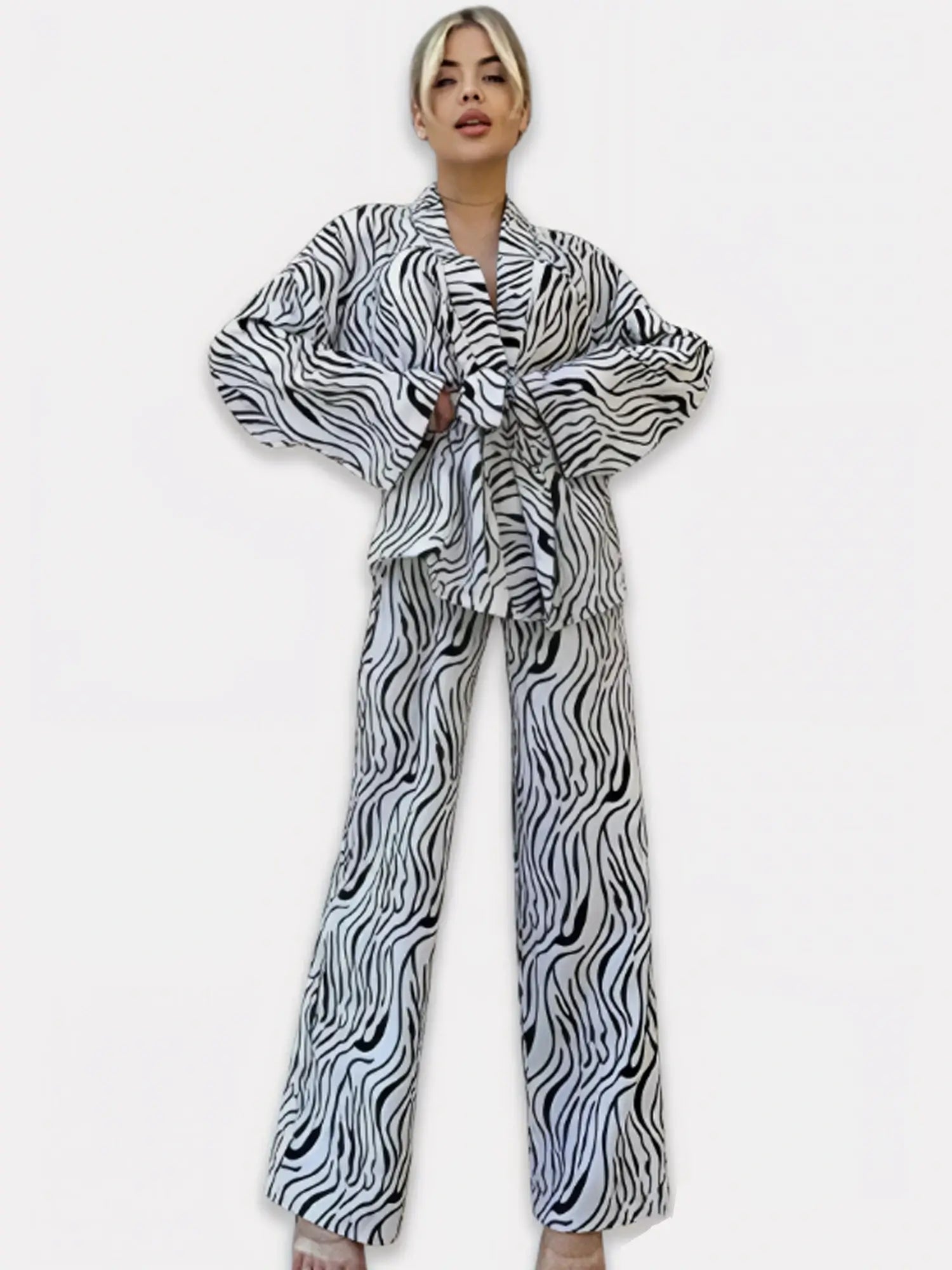 Ensemble Kimono Femme Élégance Zébrée