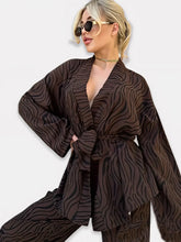 Ensemble Kimono Femme Élégance Zébrée
