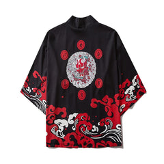 Haori | masque et disques rouges Noir