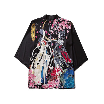 Haori | guerrier aux cerisiers Noir