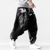 pantalon japonais à motifs colorés