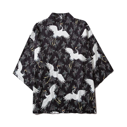 Haori | semis de grues Noir