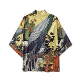 Haori | grue au paysage doré Doré