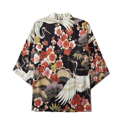 Haori | grues et pivoines Beige