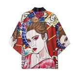 Haori | geisha au collier Rouge