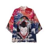Haori | geisha à l'ombrelle Multicolore