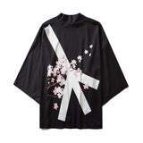 Haori | croix et cerisier Noir