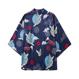 Haori | carpes et lanternes Bleu nuit