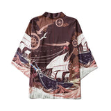 Haori | samouraï à la grue Brun