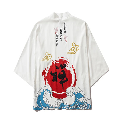 Haori | soleil et vague Blanc