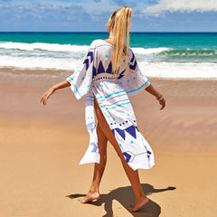 robe de plage géométrique stylée