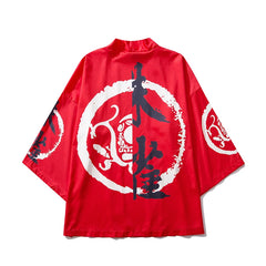 Haori | calligraphie jinsei Rouge