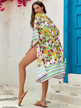 kimono de plage femme élégant fleuri