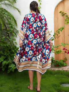 kimono d'été à motifs floraux