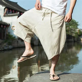 pantalon court japonais en style oversized