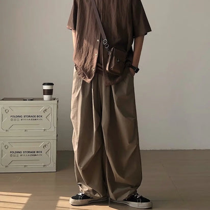 Pantalon Décontracté Japonais À Jambes Large