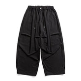 pantalon décontracté japonais avec taille élastique