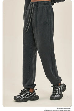 pantalon vintage taille haute en denim japonais