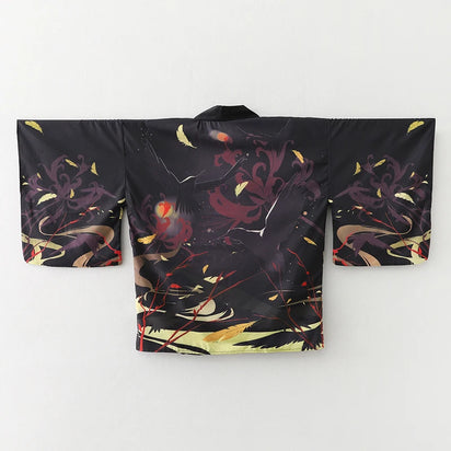 Haori | vol de corbeaux Noir, dos