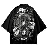 Haori | dragon blanc à l'encre