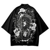Haori | dragon blanc à l'encre