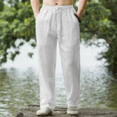 pantalon d'été fabriqué en lin japonais
