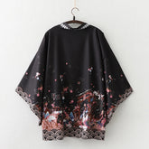 Haori | scène de matsuri Noir, dos