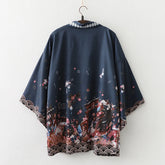 Haori | scène de matsuri Bleu ardoise, dos