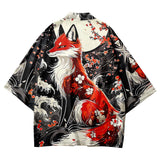 Haori | renard et cerisiers